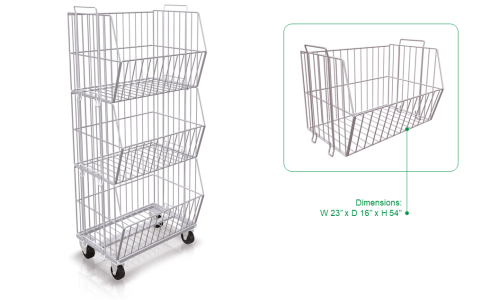 Mobile Stacking Baskets